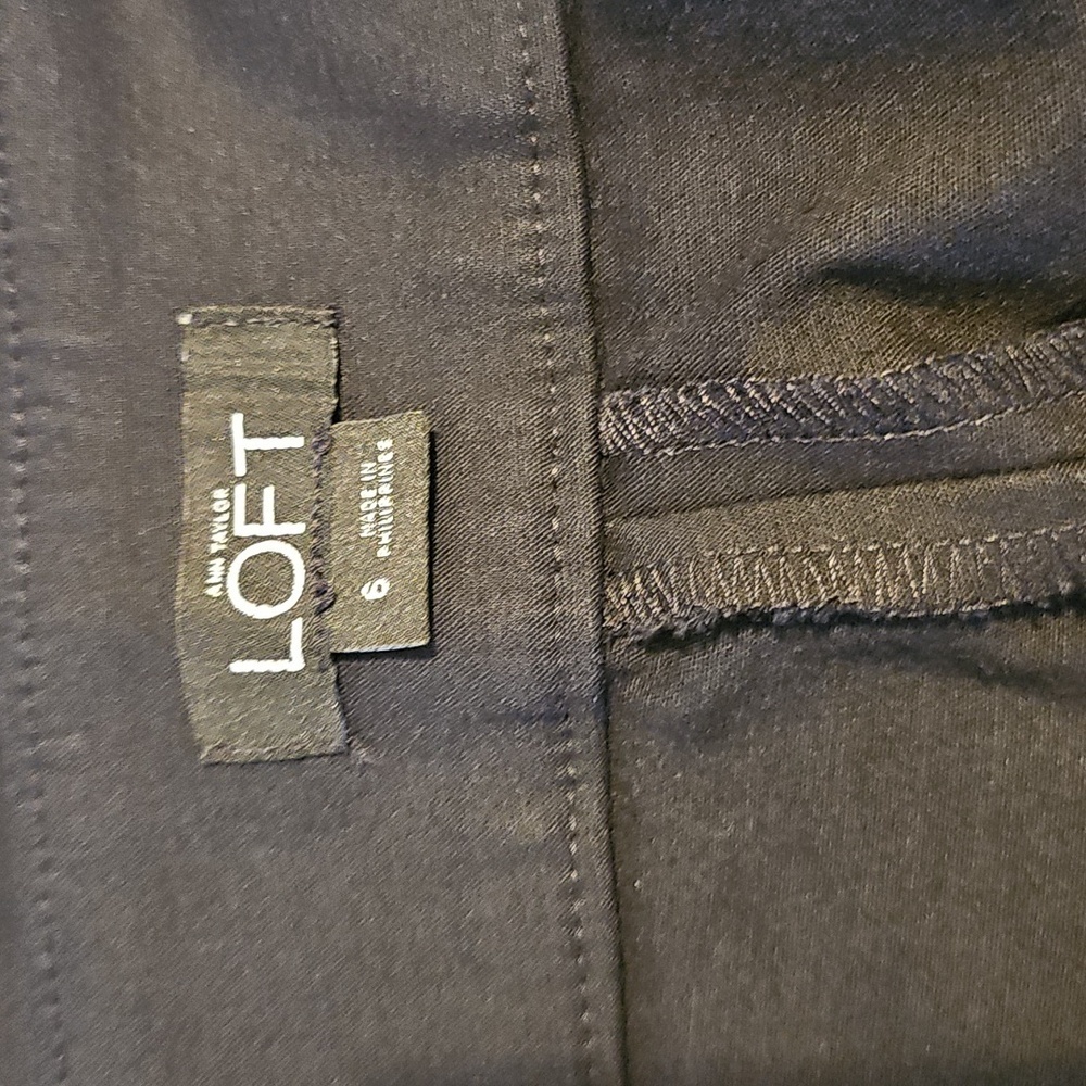 Loft Side Zip Black Sailor Button-Detail Shorts Sz 6 WS12 - Picture 5 of 7
